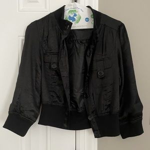 Black bomber jacket